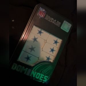 NFL Dominoes Set - White Tiles with Blue Stars